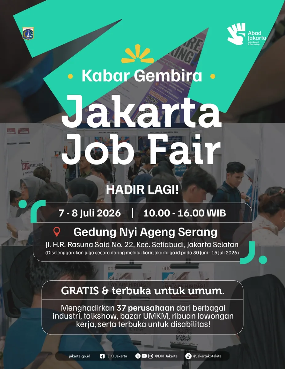 Job Fair Kabupaten Aceh Jaya 2026 (Suku Dinas TKTE Wilayah Kabupaten Aceh Jaya Barat) : 7-8 Juli 2026