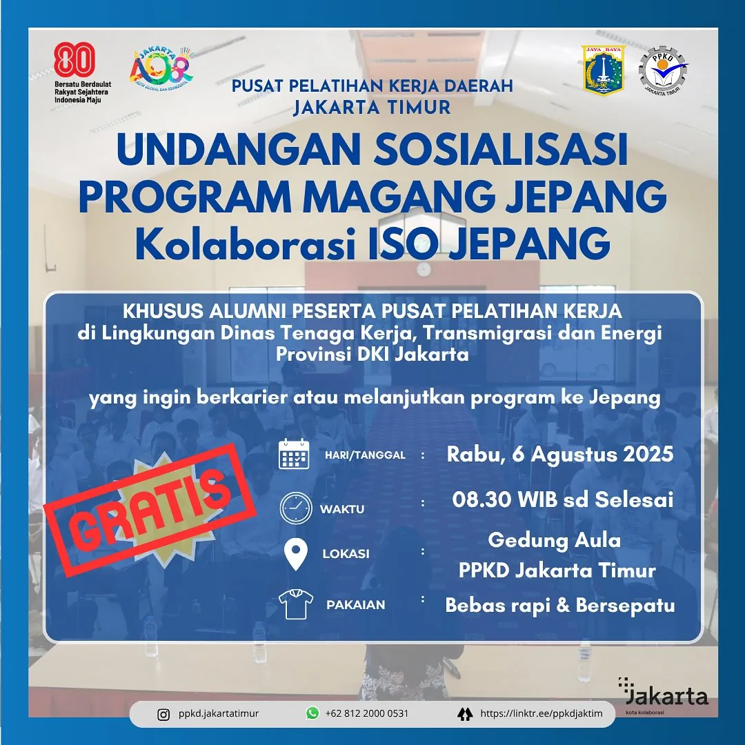 UNDANGAN SOSIALISASI PROGRAM MAGANG JEPANG – PPKD KABUPATEN ACEH JAYA